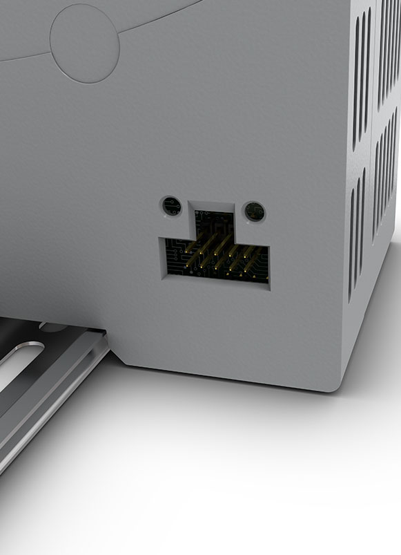 DIN mount stepper drive
