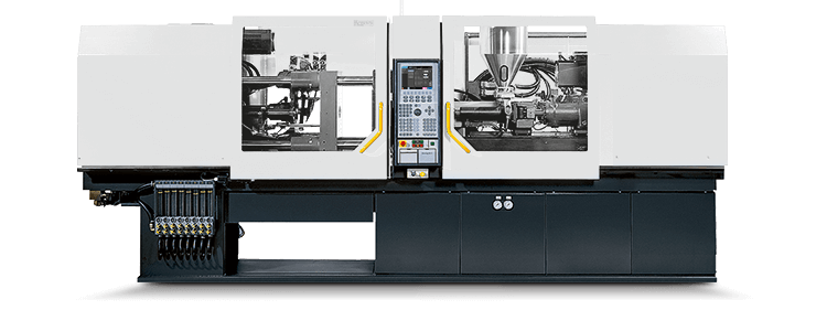 Example of an injection molding plastics machine