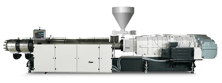 Side profile of an Extrusion machine for the plastics industry